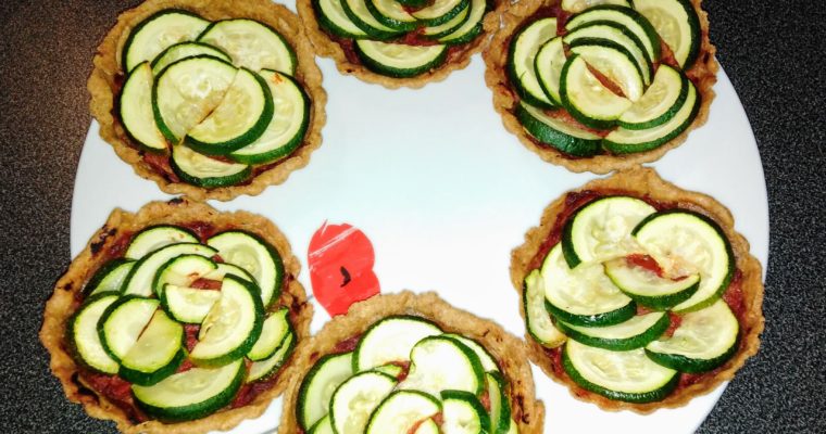 Tartelettes aux courgettes à la farine de petit épeautre