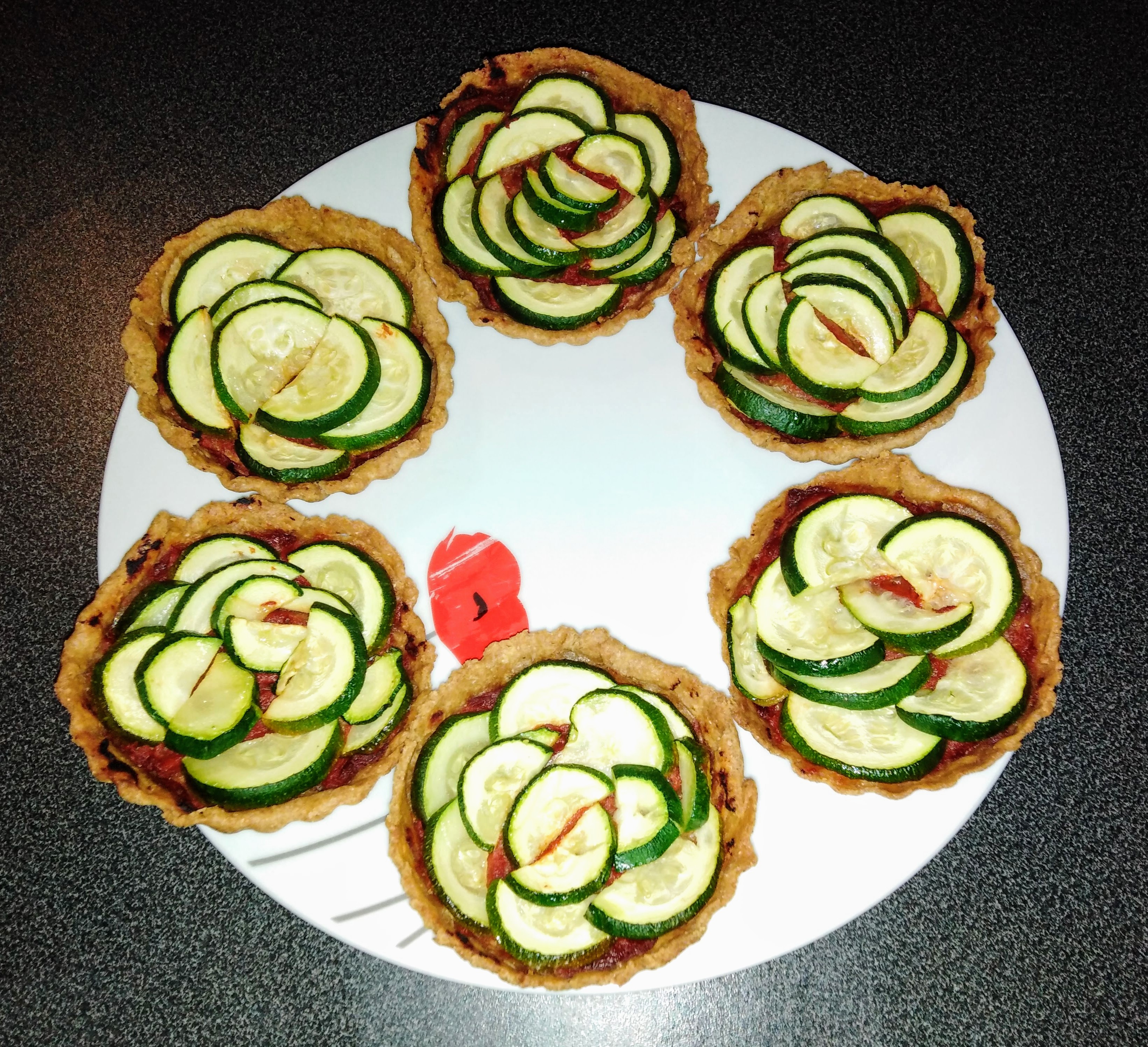 Tartelettes aux courgettes à la farine de petit épeautre