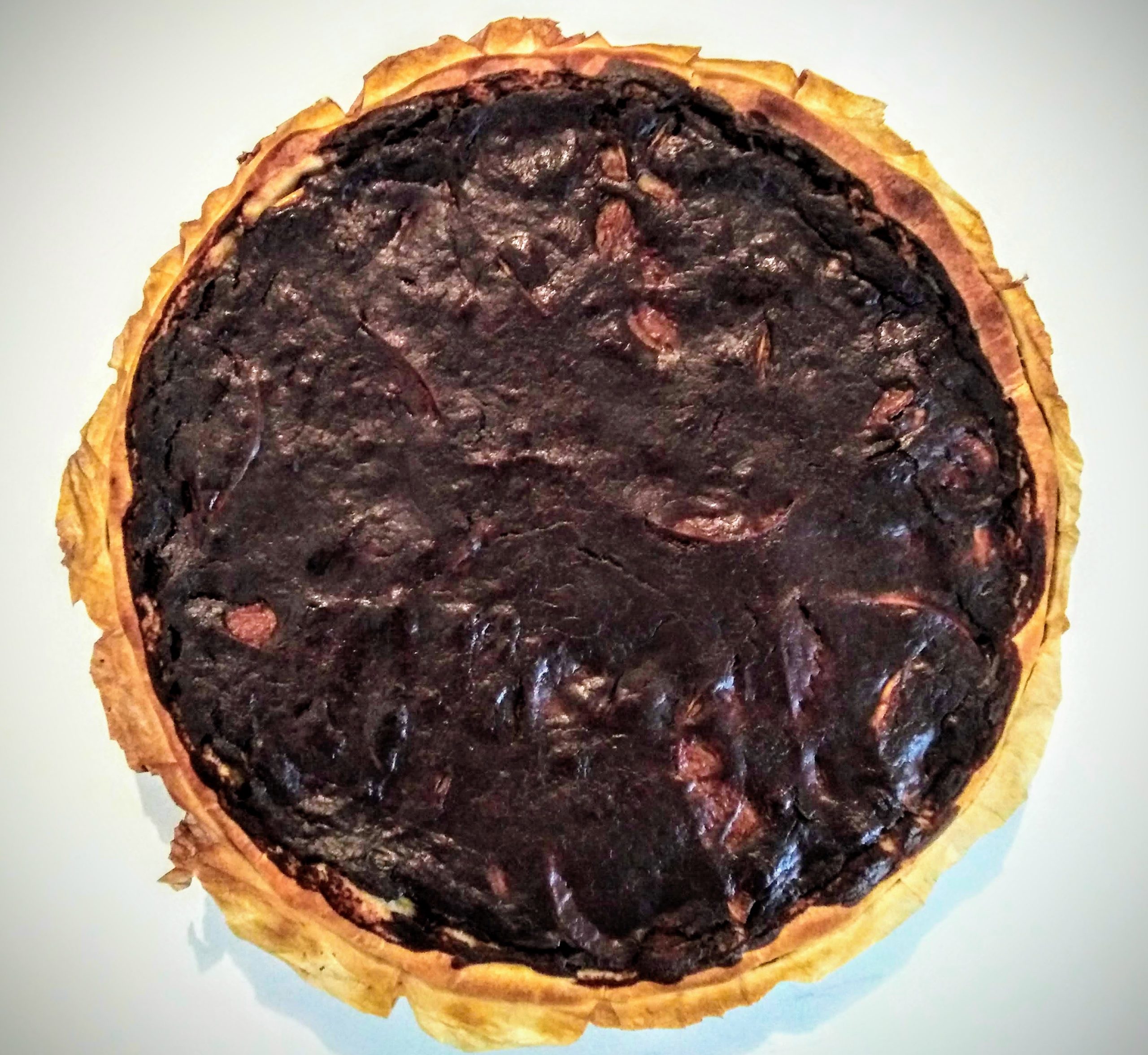 Tarte au chocolat gourmande poire/banane