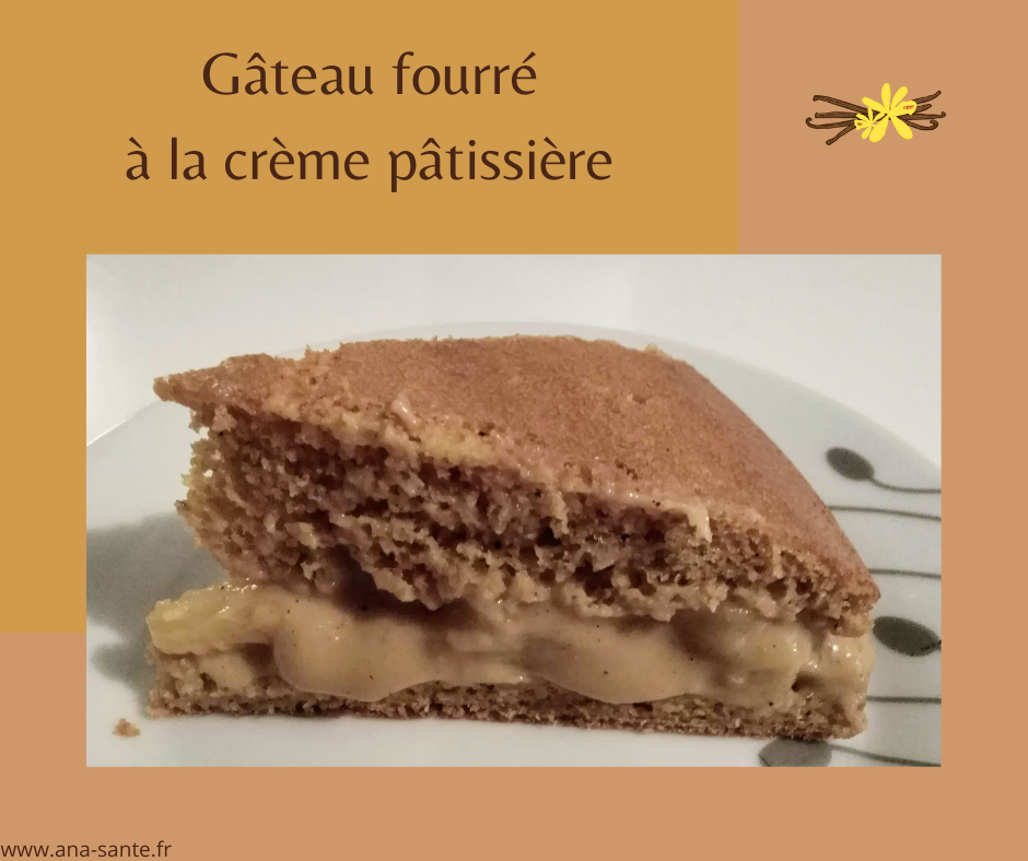 Gâteau fourré à la crème pâtissière version saine