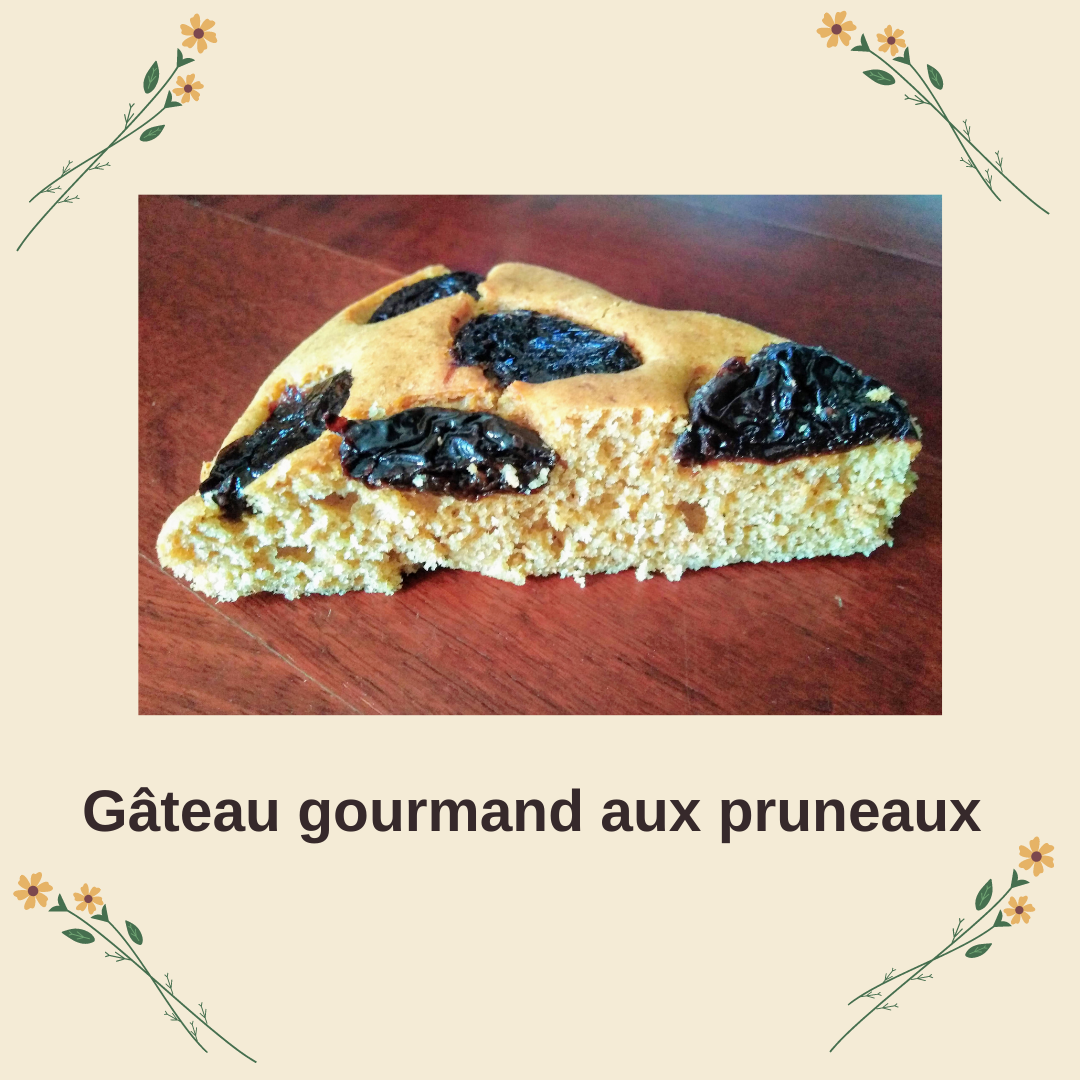 Gâteau gourmand aux pruneaux (IG bas)