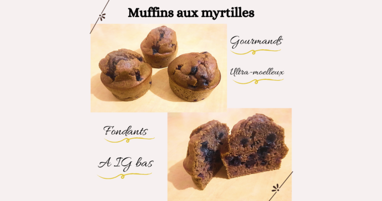 Muffins aux myrtilles à IG bas